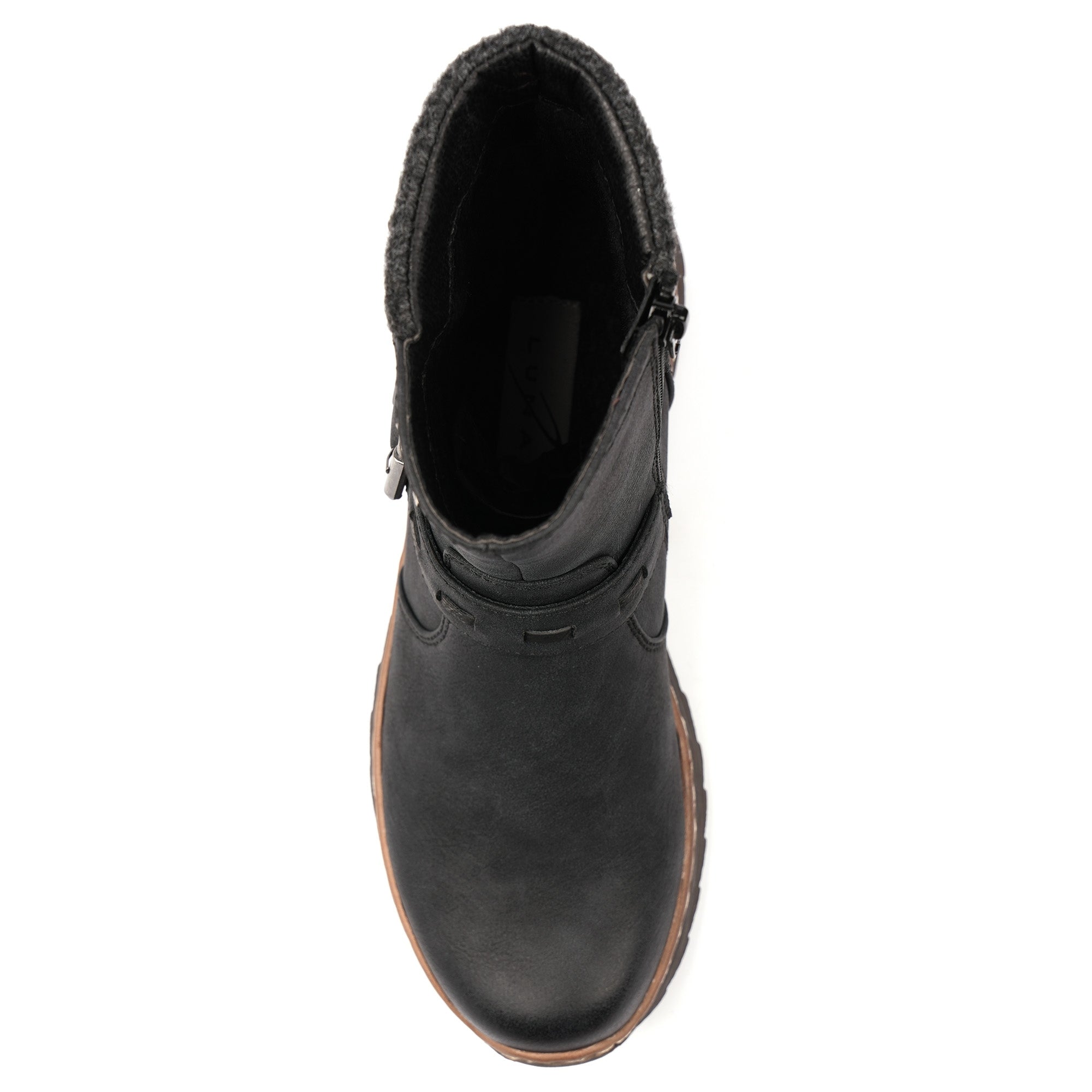 Lunar GLR131 Haley Ladies Black Waterproof Side Zip Ankle Boots, alternate product view 6.