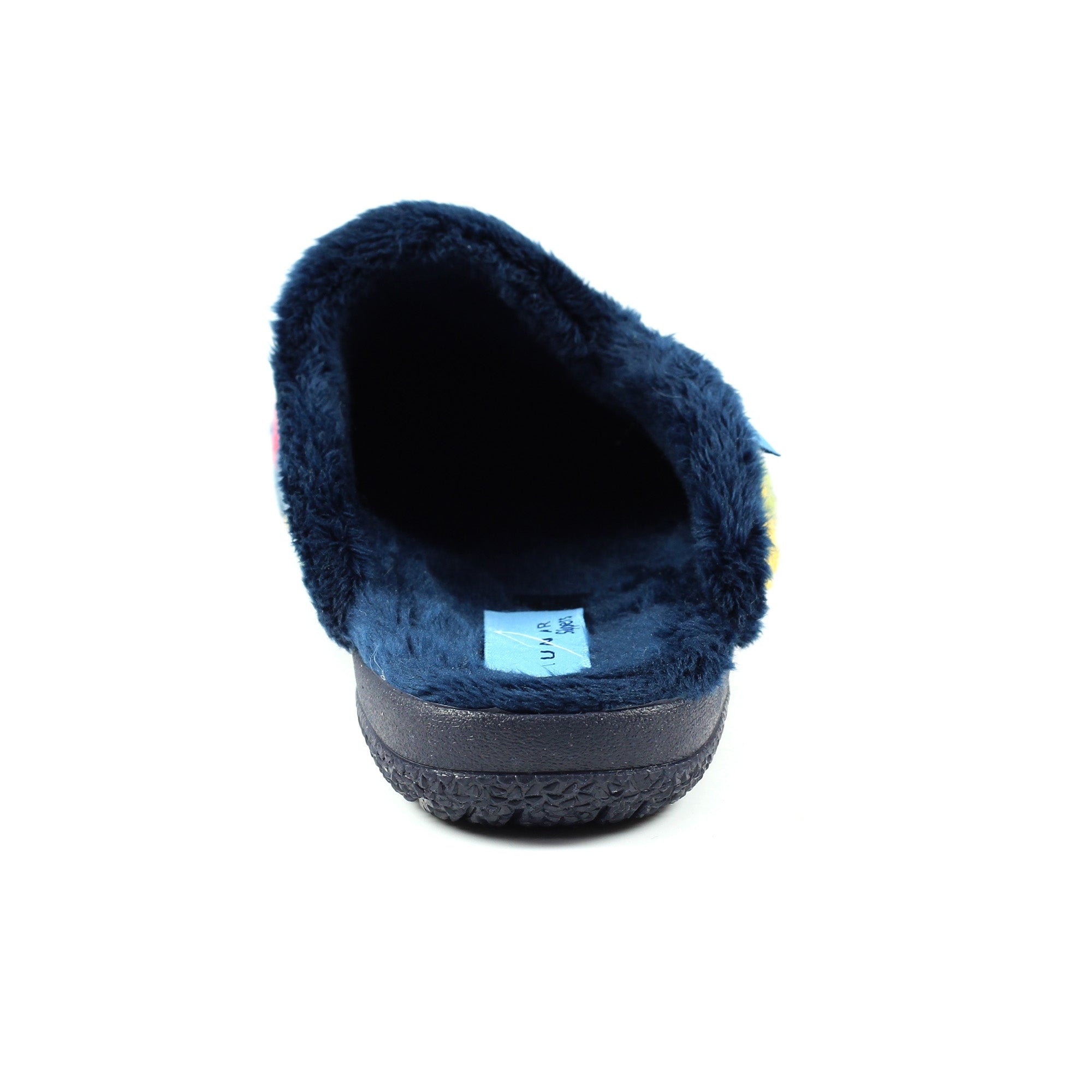 Lunar KLA126 Montreal Ladies Navy Blue Textile Mule Slippers, alternate product view 6.