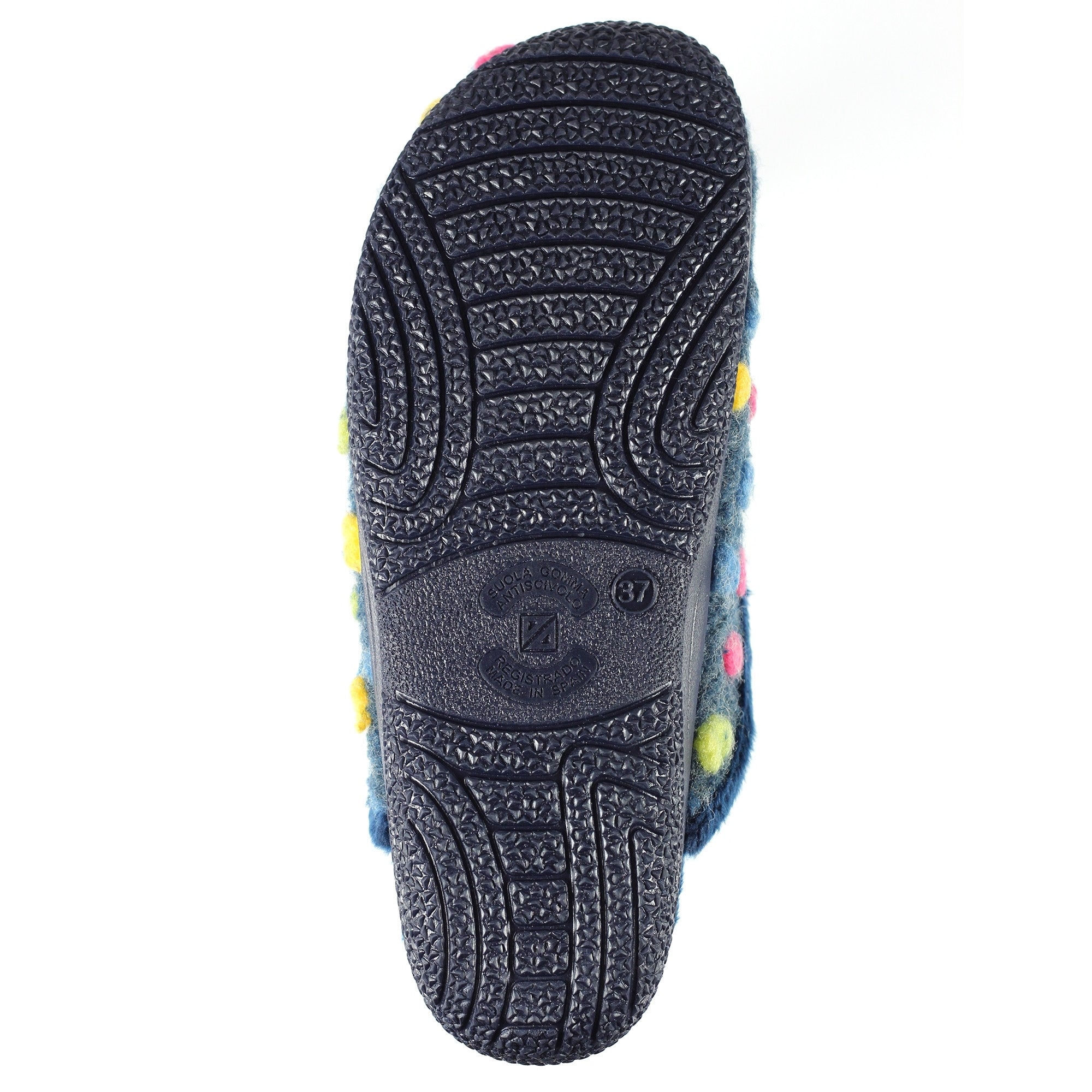 Lunar KLA126 Montreal Ladies Navy Blue Textile Mule Slippers, alternate product view 9.