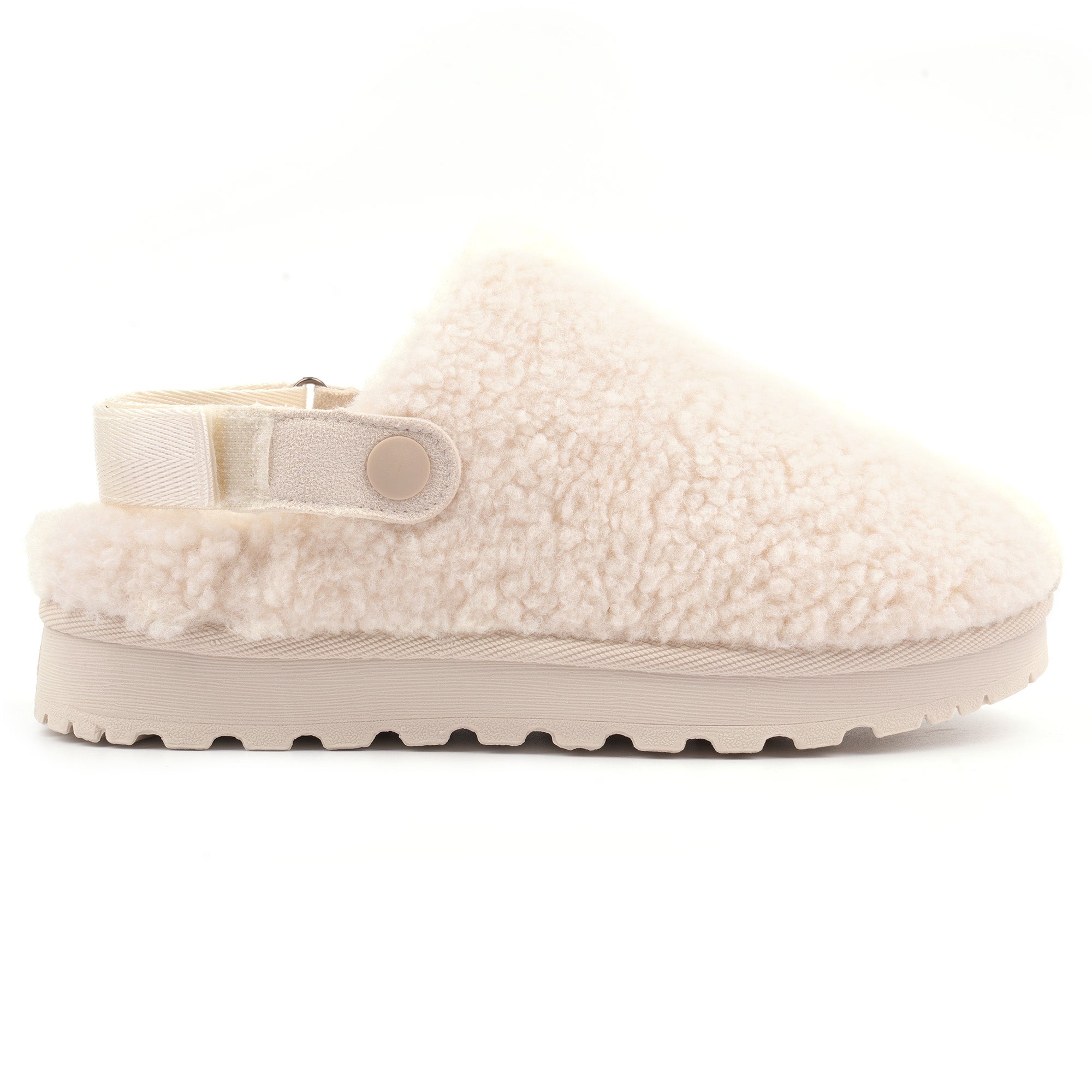 Lunar KLZ002 Naples Ladies Beige Textile Slippers, front three-quarter view.