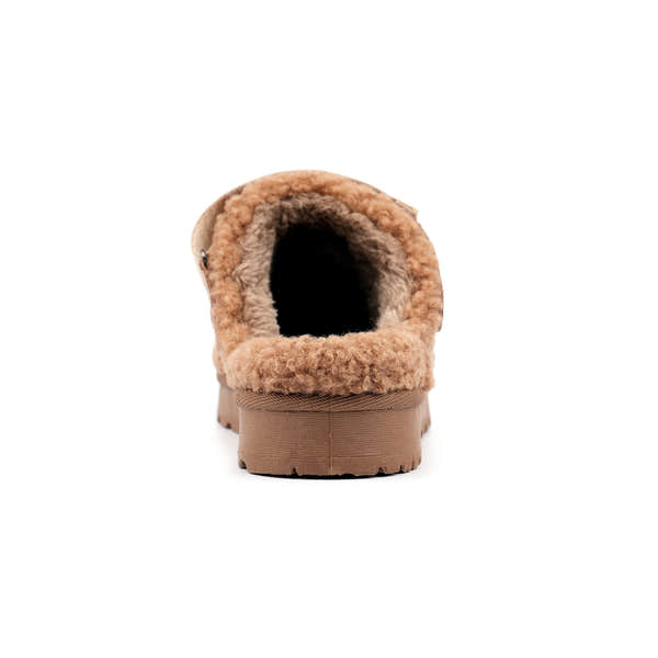 Lunar KLZ002 Naples Ladies Mink Textile Mule Slippers, alternate product view 6.