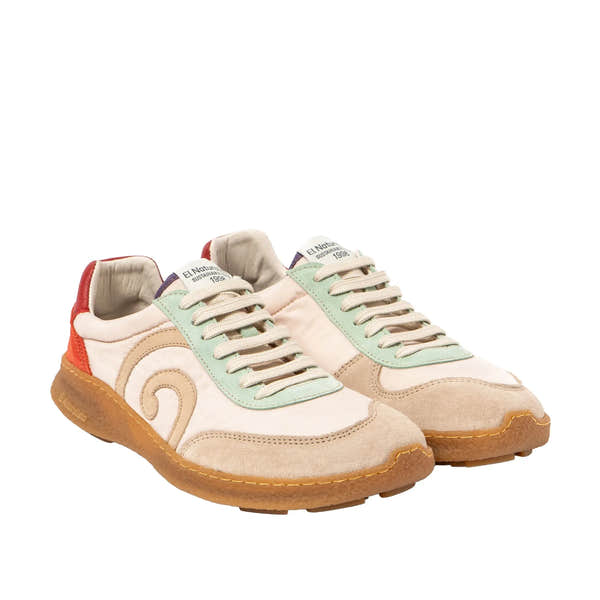 El Naturalista N5435A Unisex Wide Spanish Multi Cream Leather Lace Up Shoes