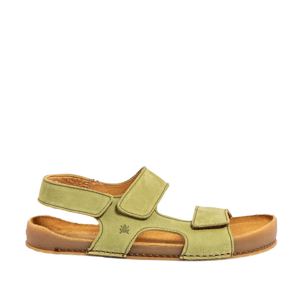 El Naturalista N6003 Unisex Wide Spanish Liken Leather Slip On Sandals