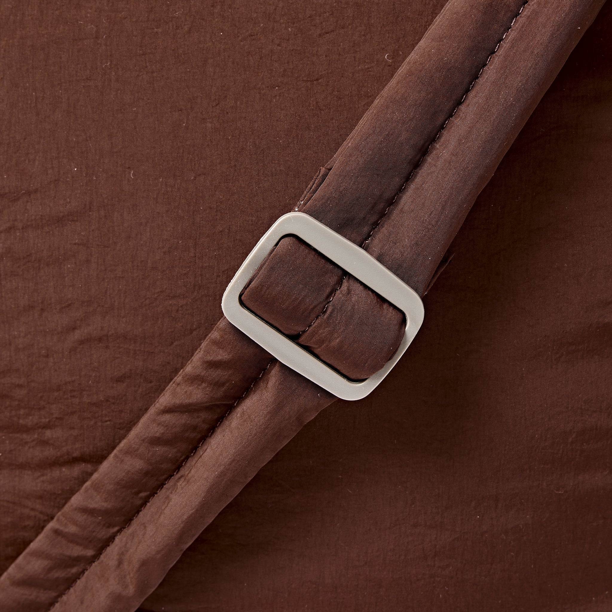 Roka Oxford Chocolate Medium Shoulder Bag, strap hardware detail (6)