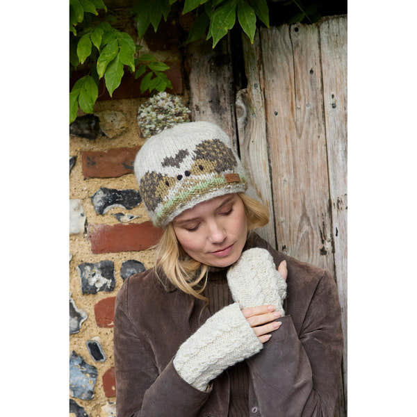 Pachamama Hedgehog Bobble Beanie, with hedgehog motifs; product view 7.
