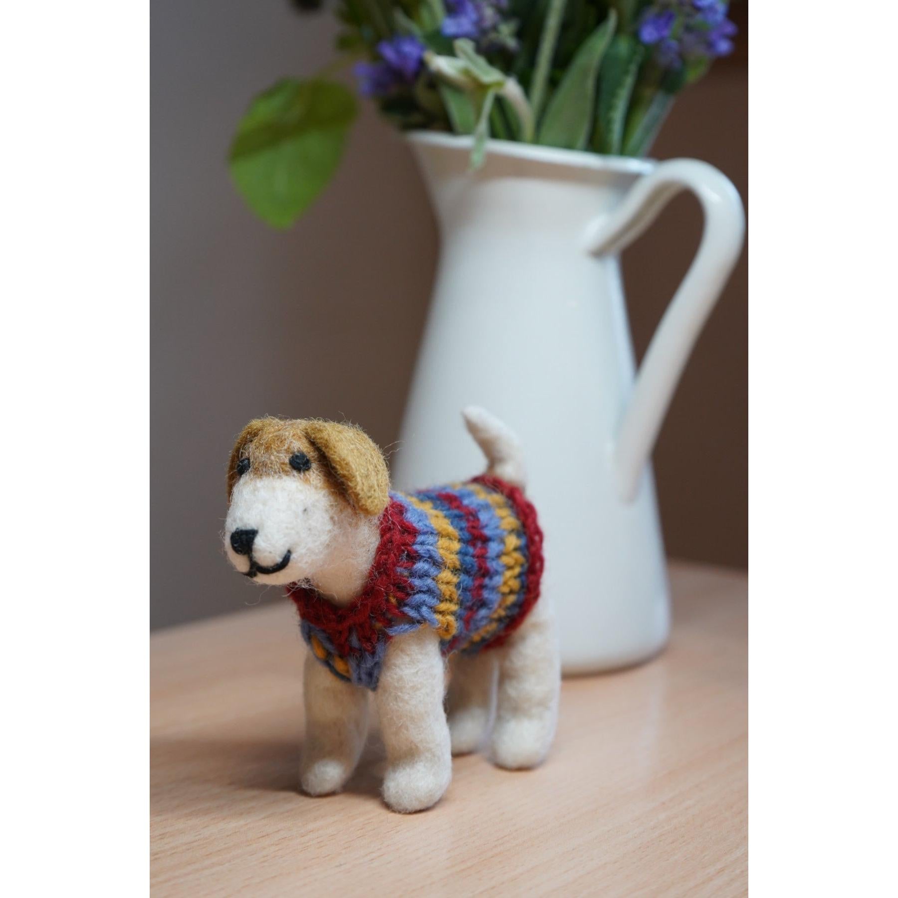 Pachamama Jack In A Jumper, felt animal decoration; product view 2.