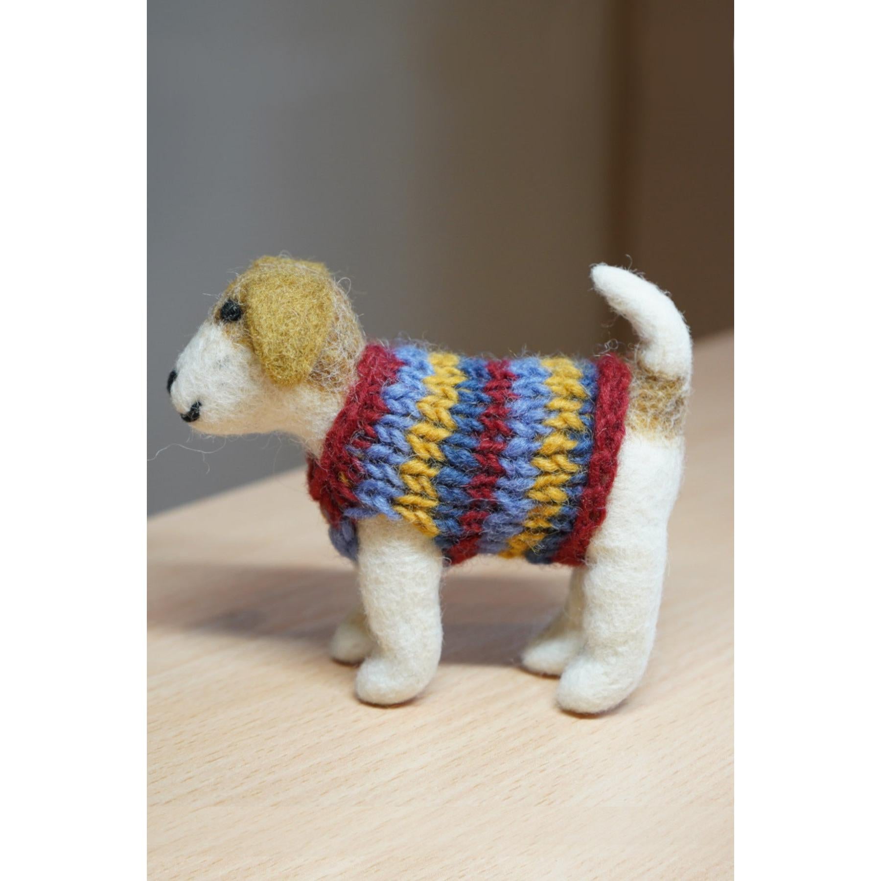 Pachamama Jack In A Jumper, felt animal decoration; product view 5.