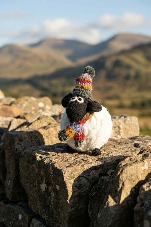 Pachamama Margaret The Lakeland Sheep, felt animal decoration; product view 2.