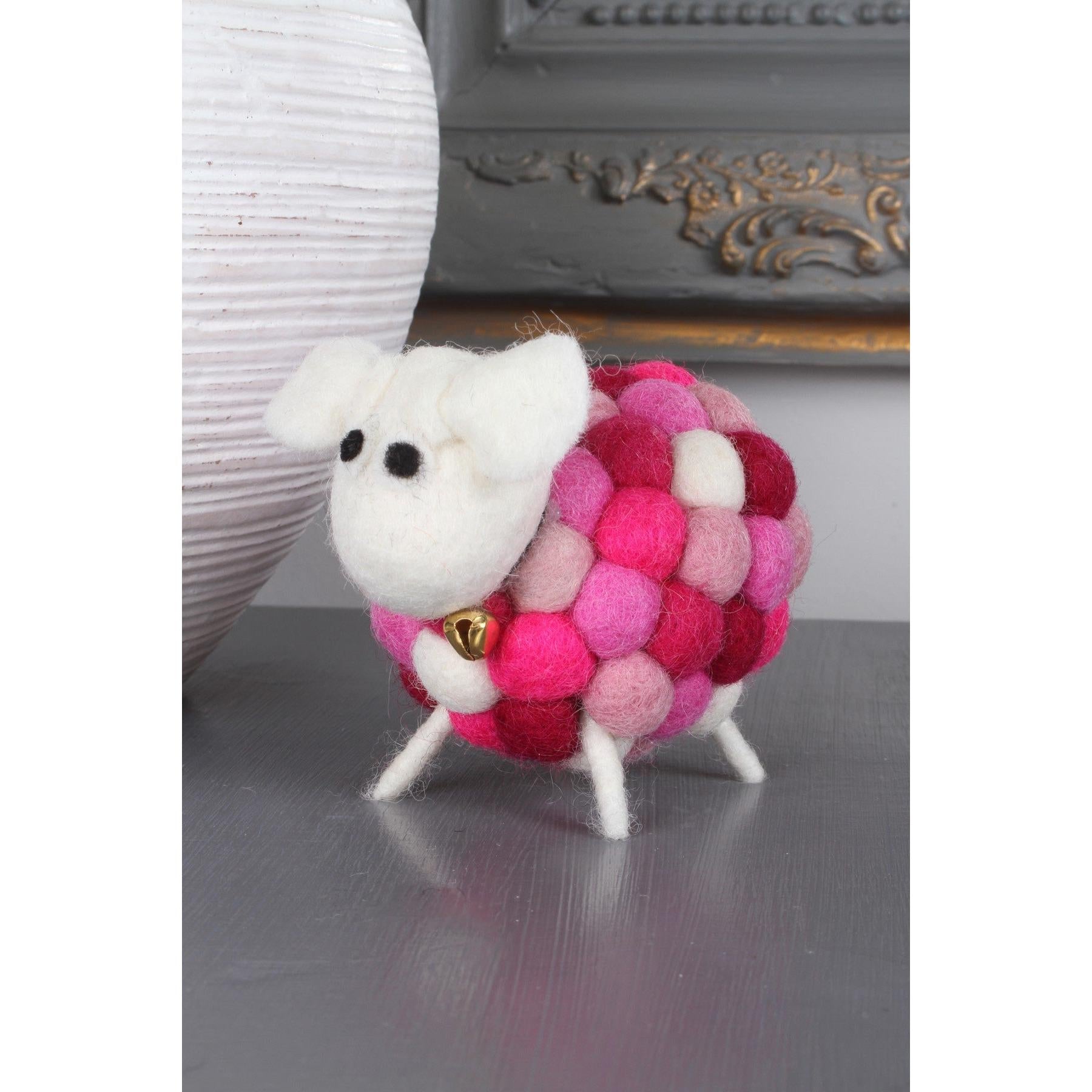 Pachamama Romeo The Romantic Sheep, felt animal decoration; product view.