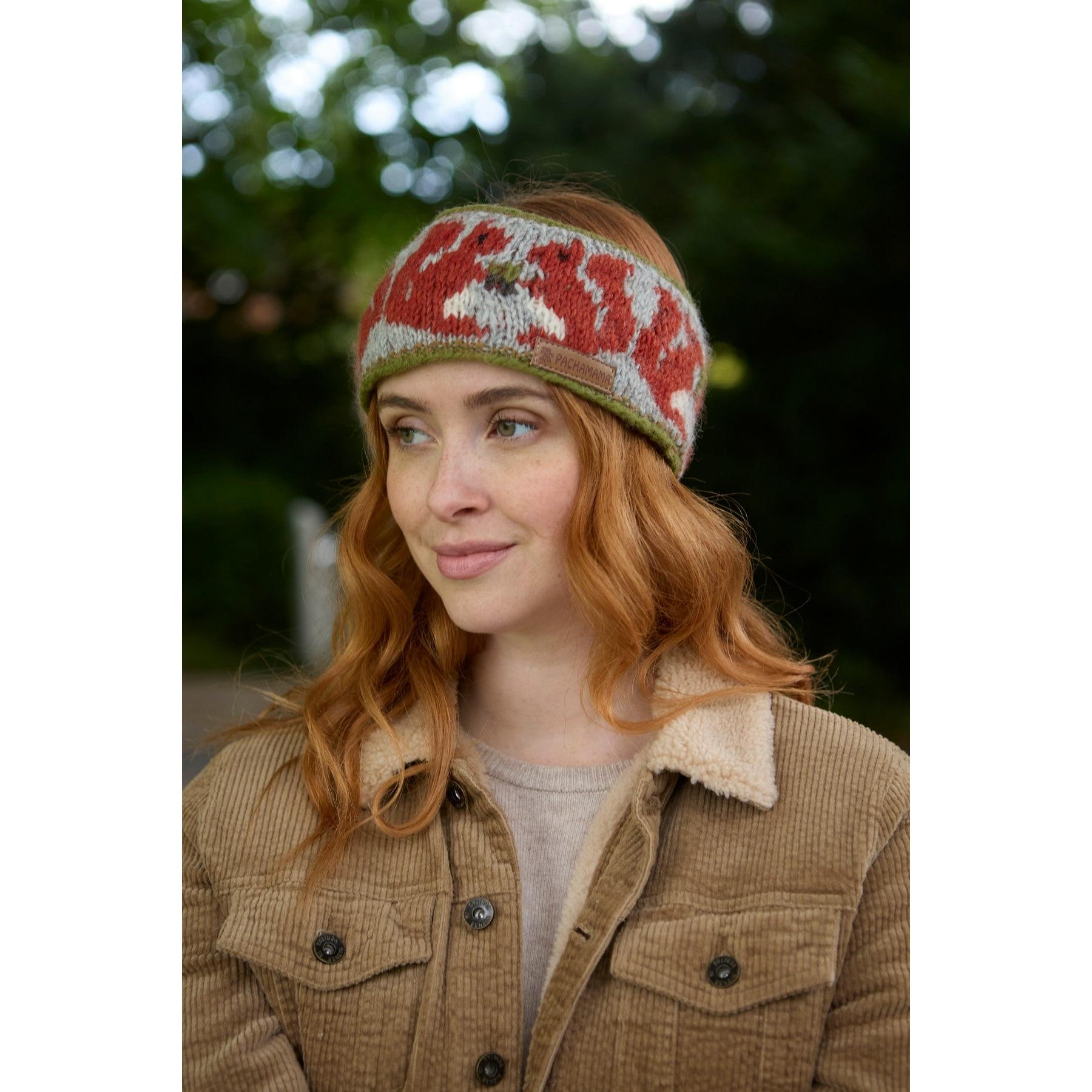 Pachamama Squirrel Headband, with contrasting squirrel motifs; product view 2.
