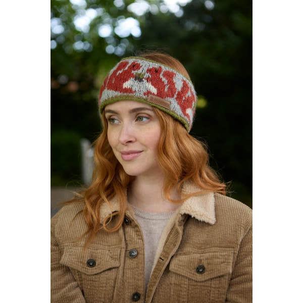 Pachamama Squirrel Headband, with contrasting squirrel motifs; product view 2.