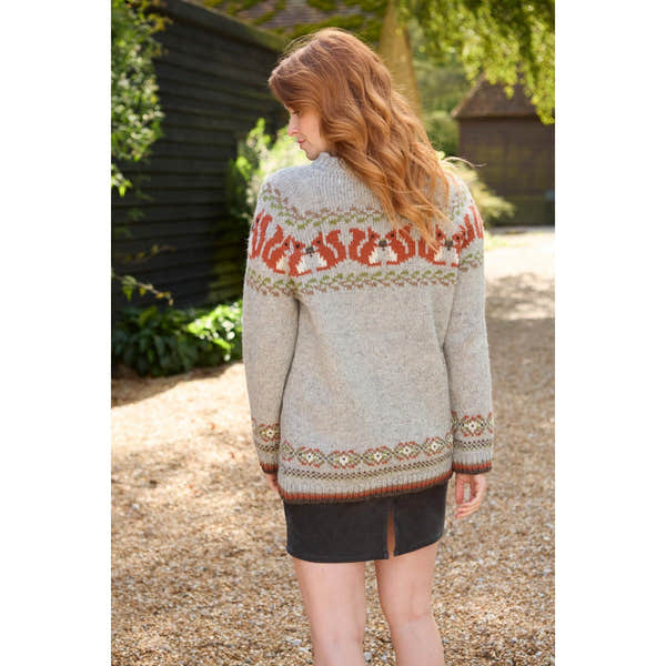 Pachamama Squirrel Sweater, with contrasting squirrel motifs; product view 6.