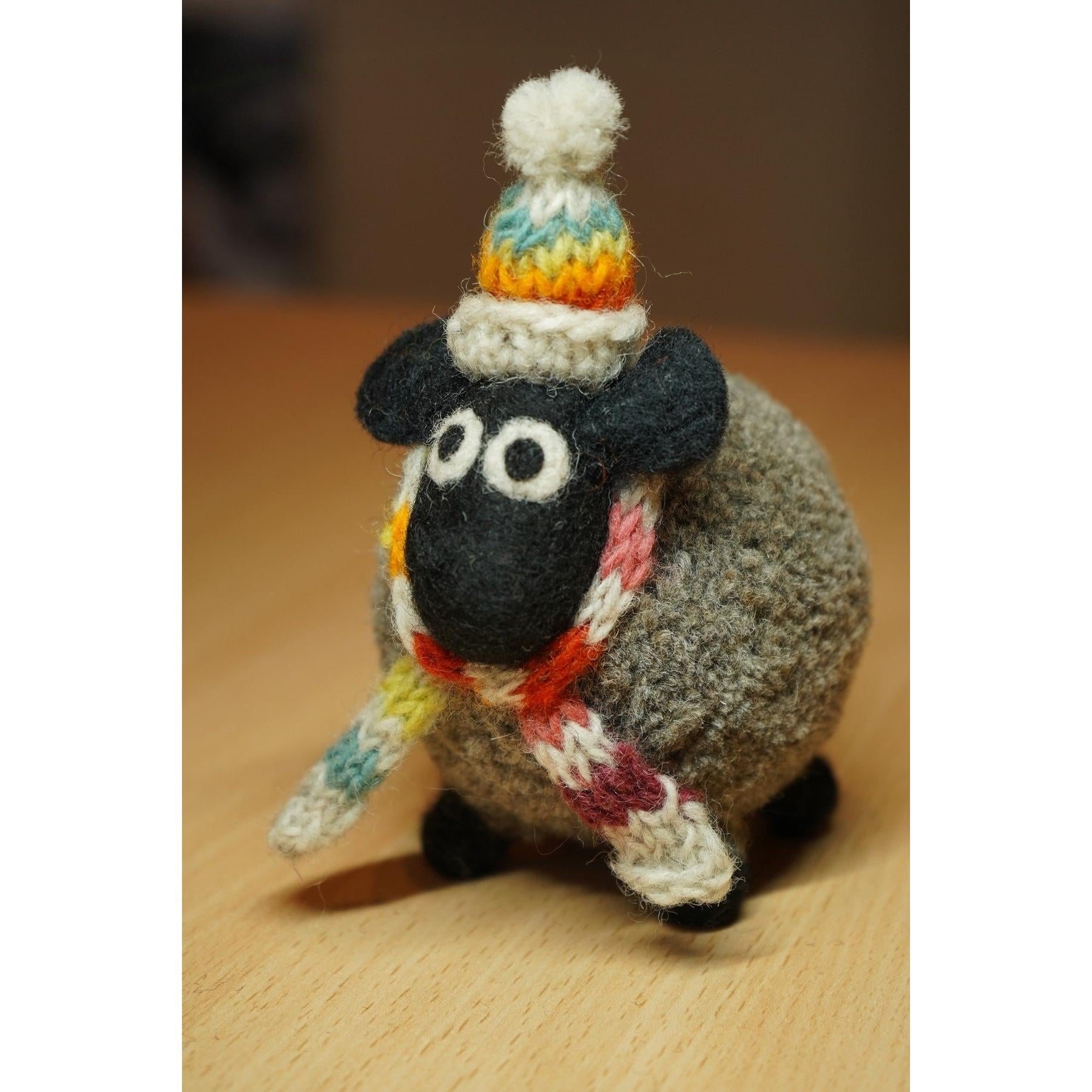 Pachamama Stuart The Lakeland Sheep, felt animal decoration; product view.