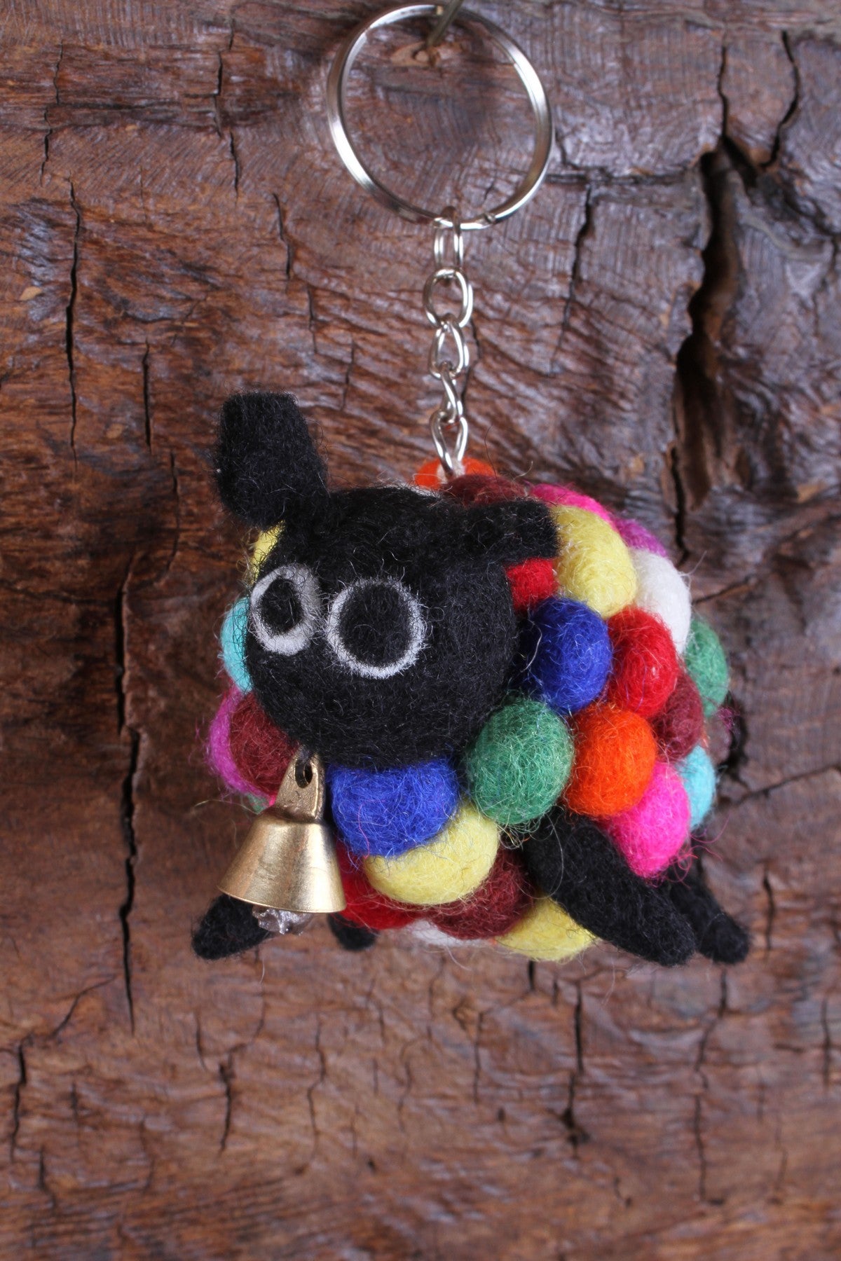 Pachamama Ziggy Keyring, felt animal keyring; product view.