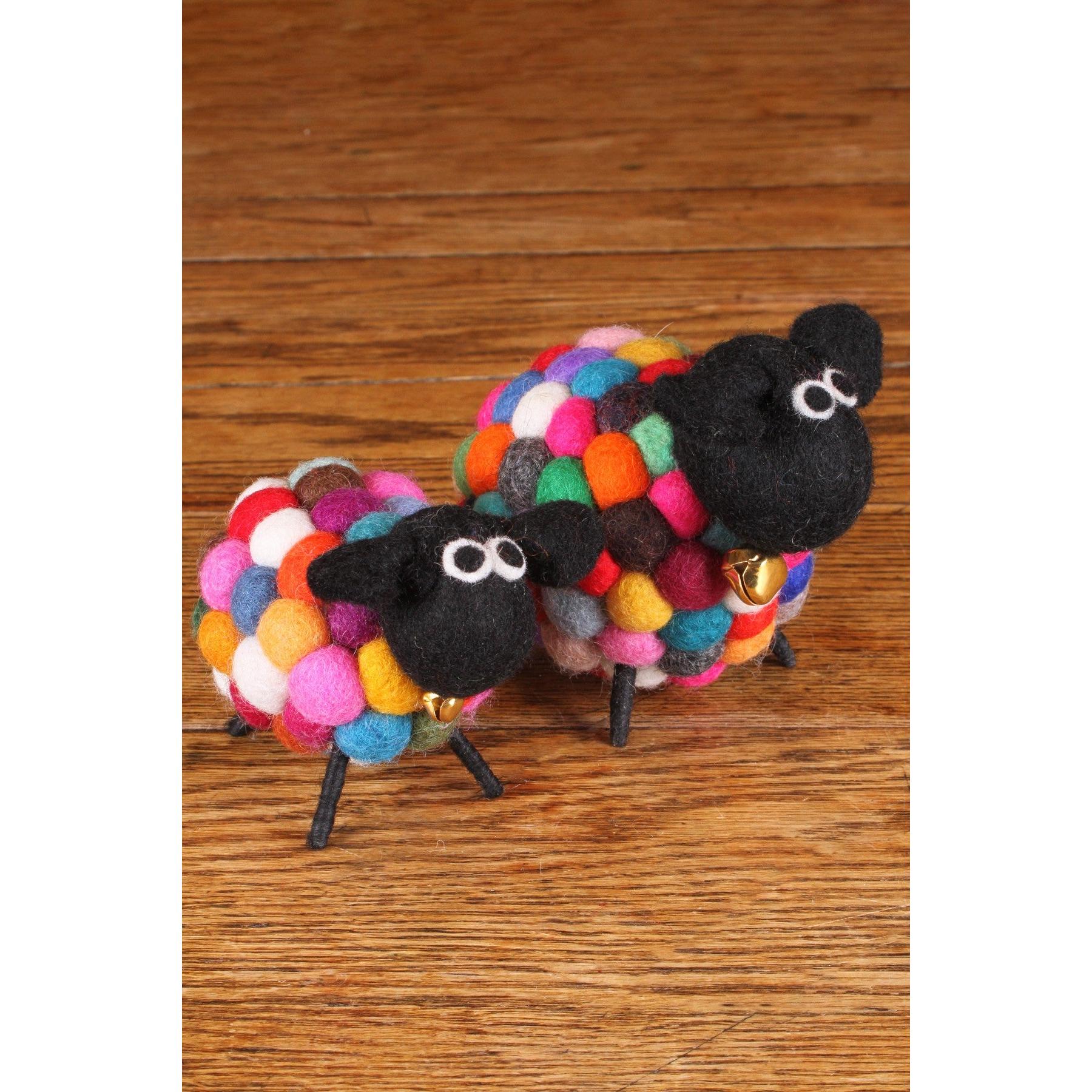 Pachamama Ziggy The Psychedelic Sheep, felt animal decoration; product view 3.