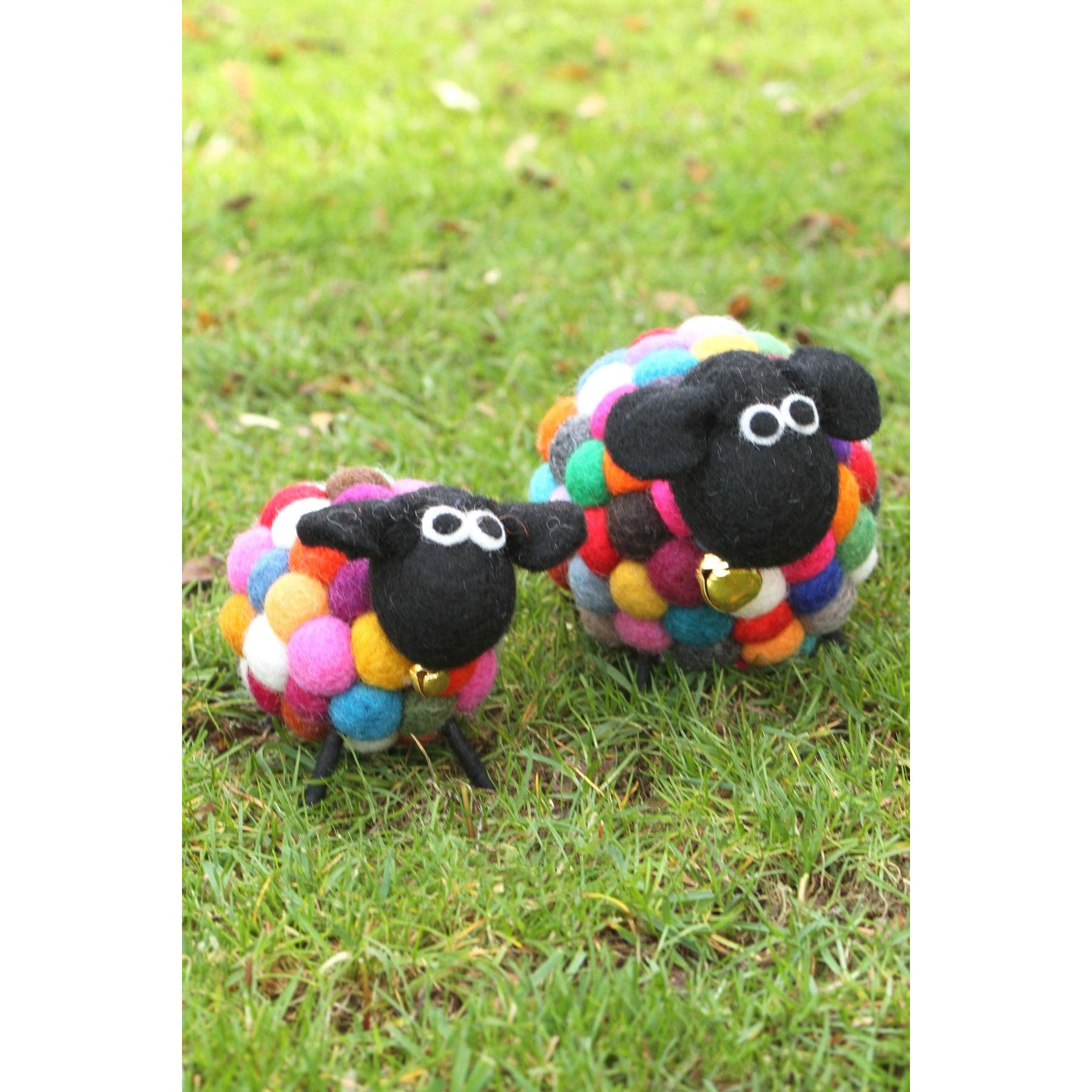 Pachamama Ziggy The Psychedelic Sheep, felt animal decoration; product view 4.