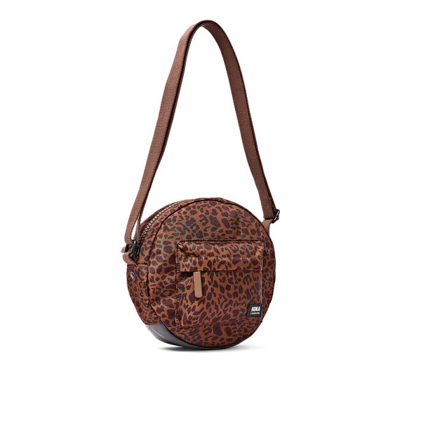 Roka Paddington Mini Leopard Small Crossbody Bag, angled side view (1)