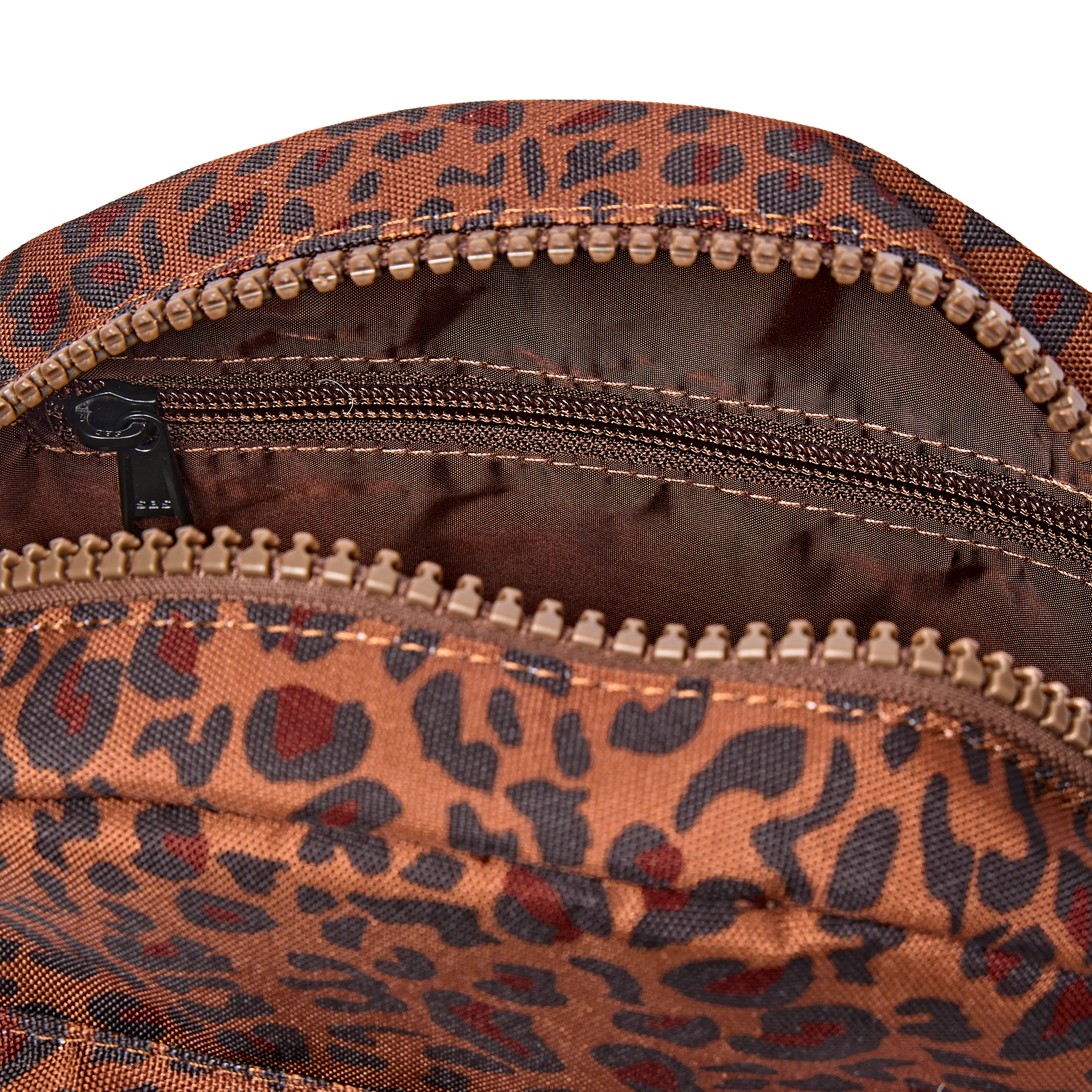 Roka Paddington Mini Leopard Small Crossbody Bag, interior and padded sleeve (5)
