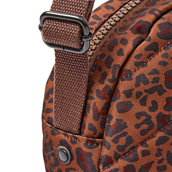 Roka Paddington Mini Leopard Small Crossbody Bag, strap hardware detail (7)