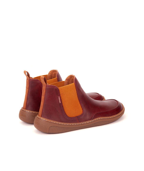 Pikolinos Aranjuez U9F-8995 Unisex Arcilla Red Leather Barefoot Chelsea Ankle Boots, alternate product view 3.