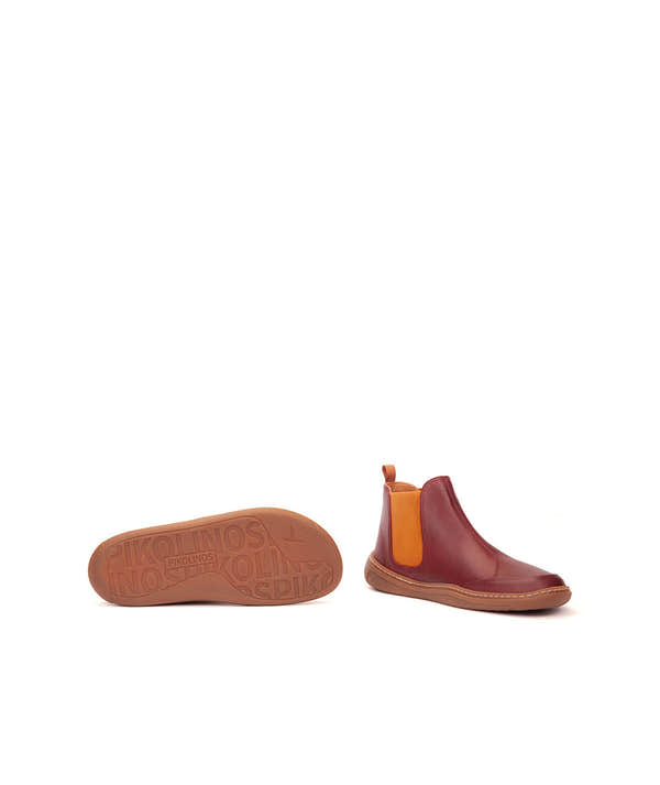 Pikolinos Aranjuez U9F-8995 Unisex Arcilla Red Leather Barefoot Chelsea Ankle Boots, alternate product view 5.
