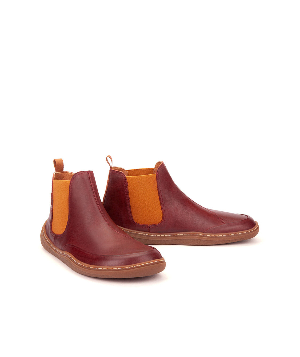 Pikolinos Aranjuez U9F-8995 Unisex Arcilla Red Leather Barefoot Chelsea Ankle Boots, alternate product view 6.