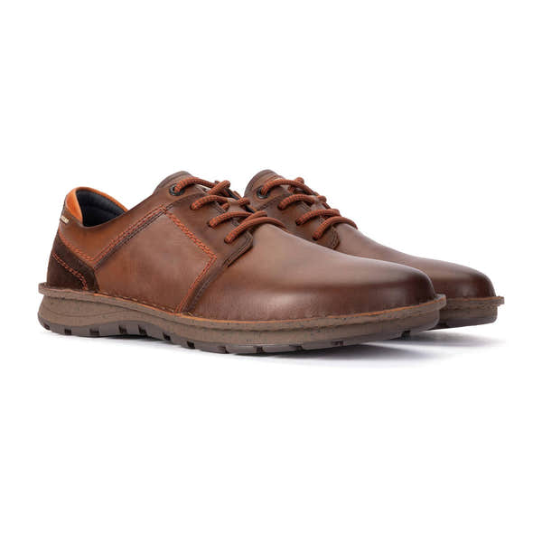 Pikolinos Baeza M2T-4342C1 Mens Chocolate Brown Leather Lace Up Shoes, alternate product view 2.