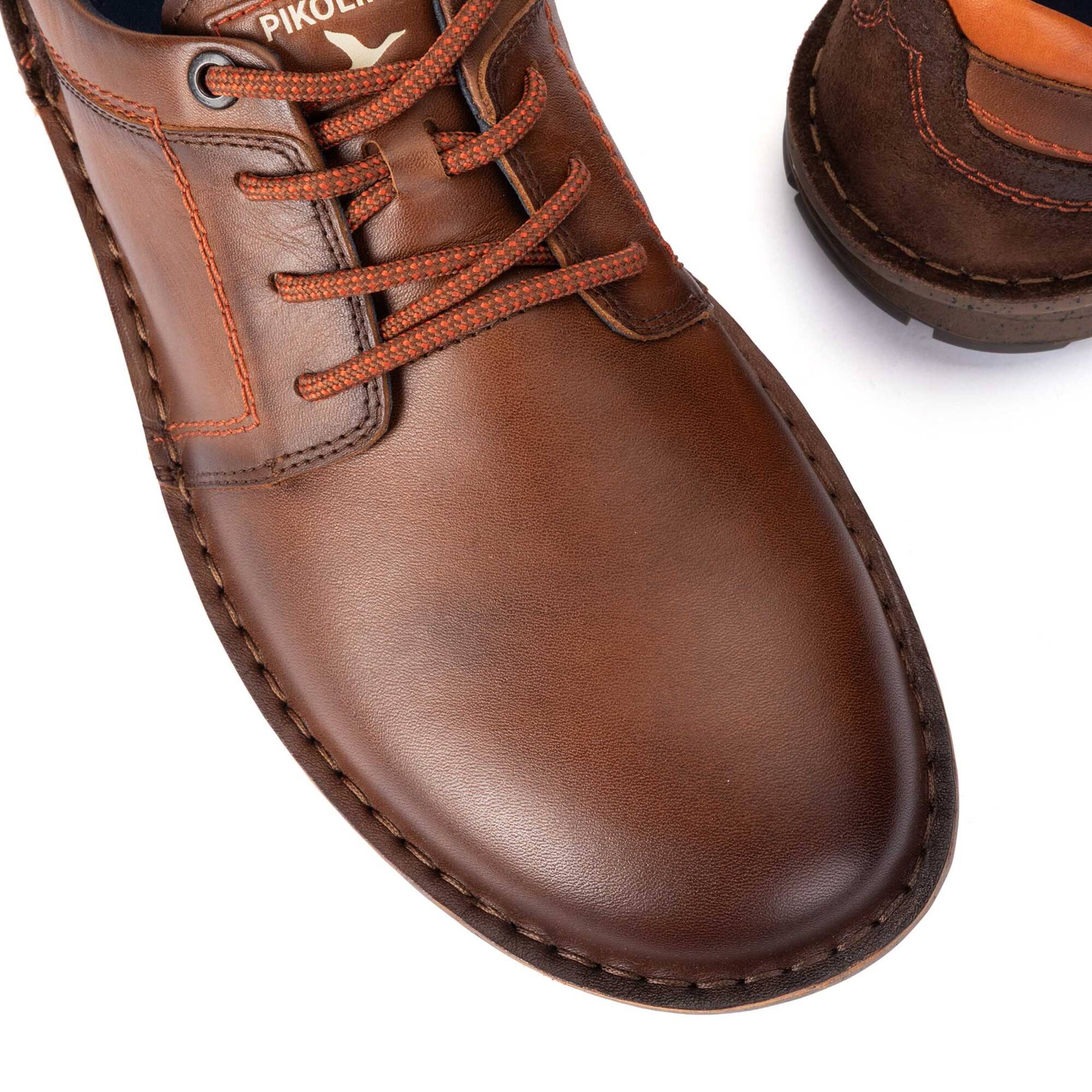 Pikolinos Baeza M2T-4342C1 Mens Chocolate Brown Leather Lace Up Shoes, alternate product view 4.