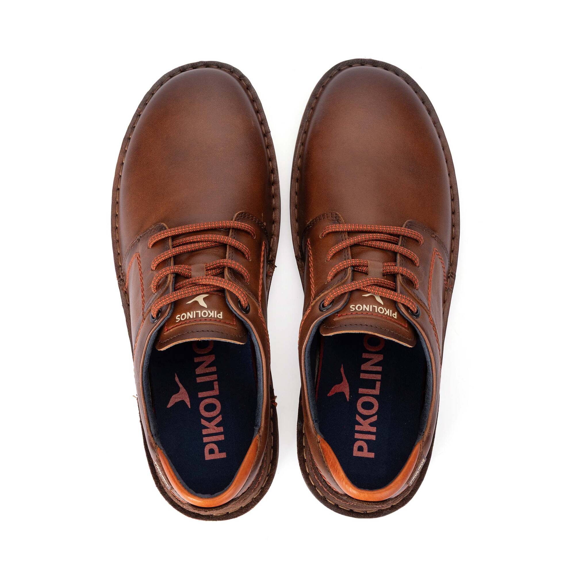 Pikolinos Baeza M2T-4342C1 Mens Chocolate Brown Leather Lace Up Shoes, alternate product view 6.