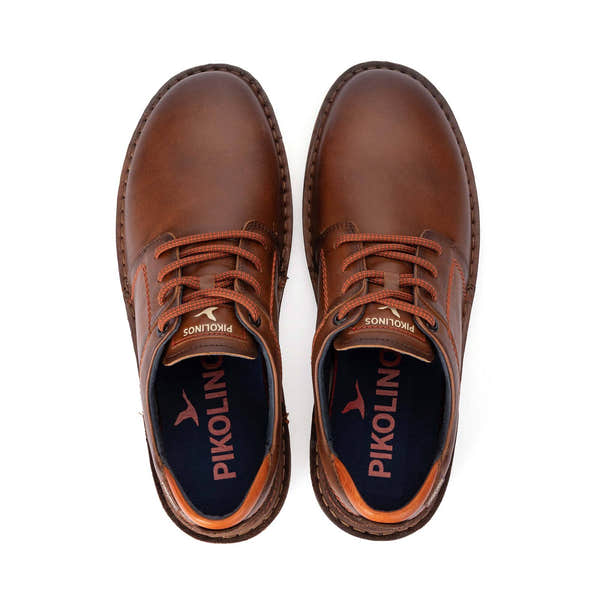 Pikolinos Baeza M2T-4342C1 Mens Chocolate Brown Leather Lace Up Shoes, alternate product view 6.