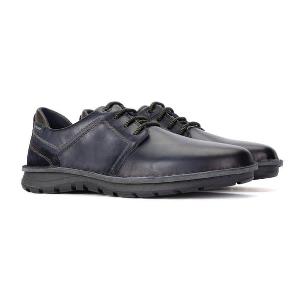 Pikolinos Baeza M2T-4342C1 Mens Navy Blue Leather Lace Up Shoes, alternate product view 2.