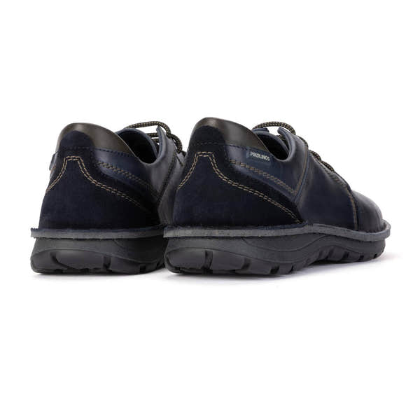 Pikolinos Baeza M2T-4342C1 Mens Navy Blue Leather Lace Up Shoes, alternate product view 3.