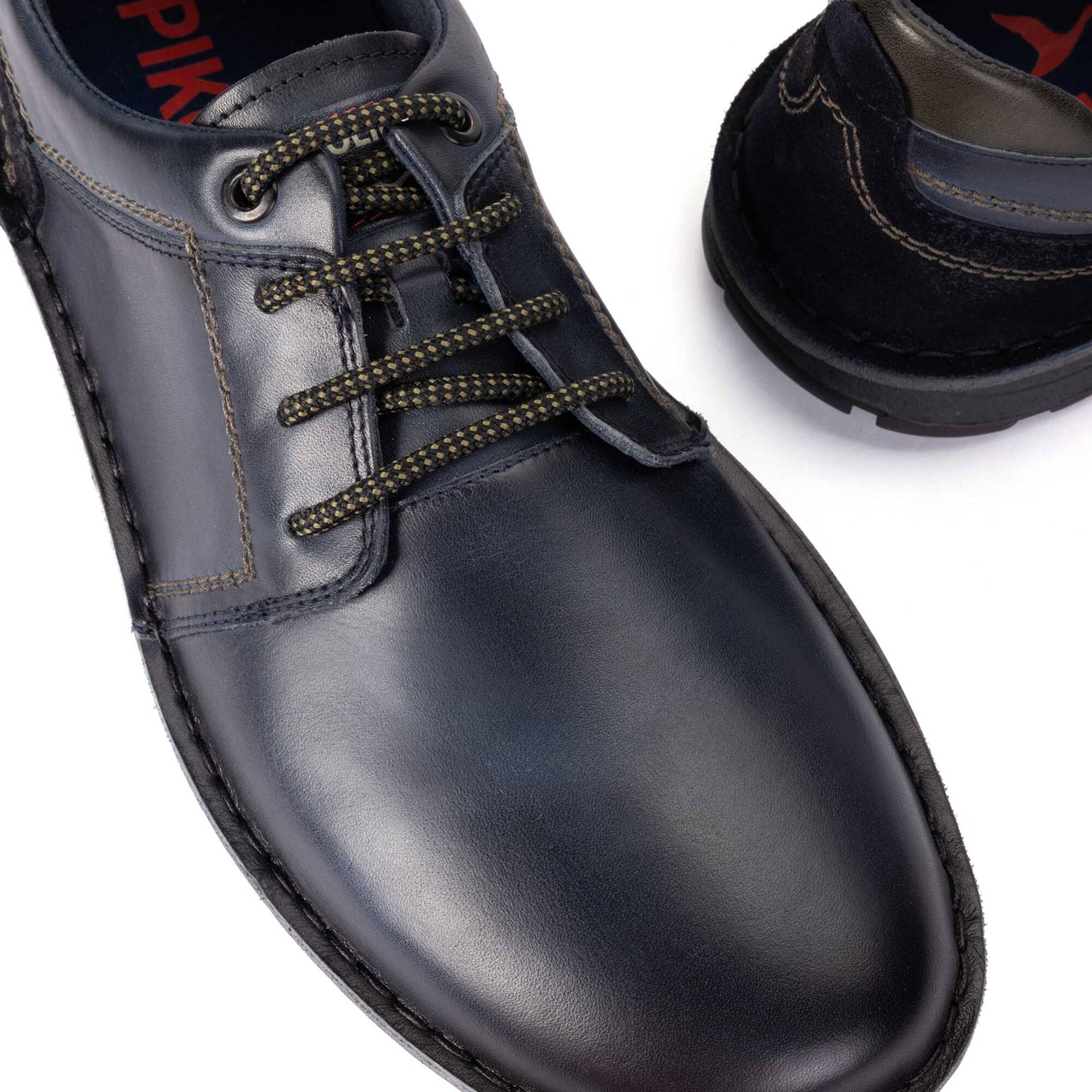Pikolinos Baeza M2T-4342C1 Mens Navy Blue Leather Lace Up Shoes, alternate product view 4.