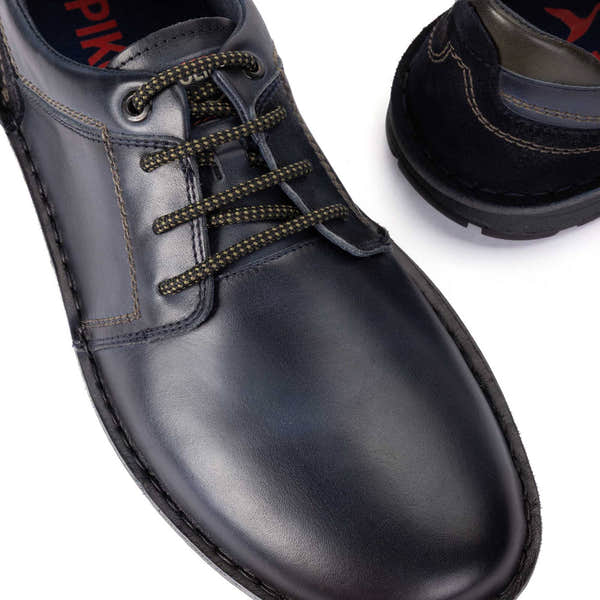 Pikolinos Baeza M2T-4342C1 Mens Navy Blue Leather Lace Up Shoes, alternate product view 4.
