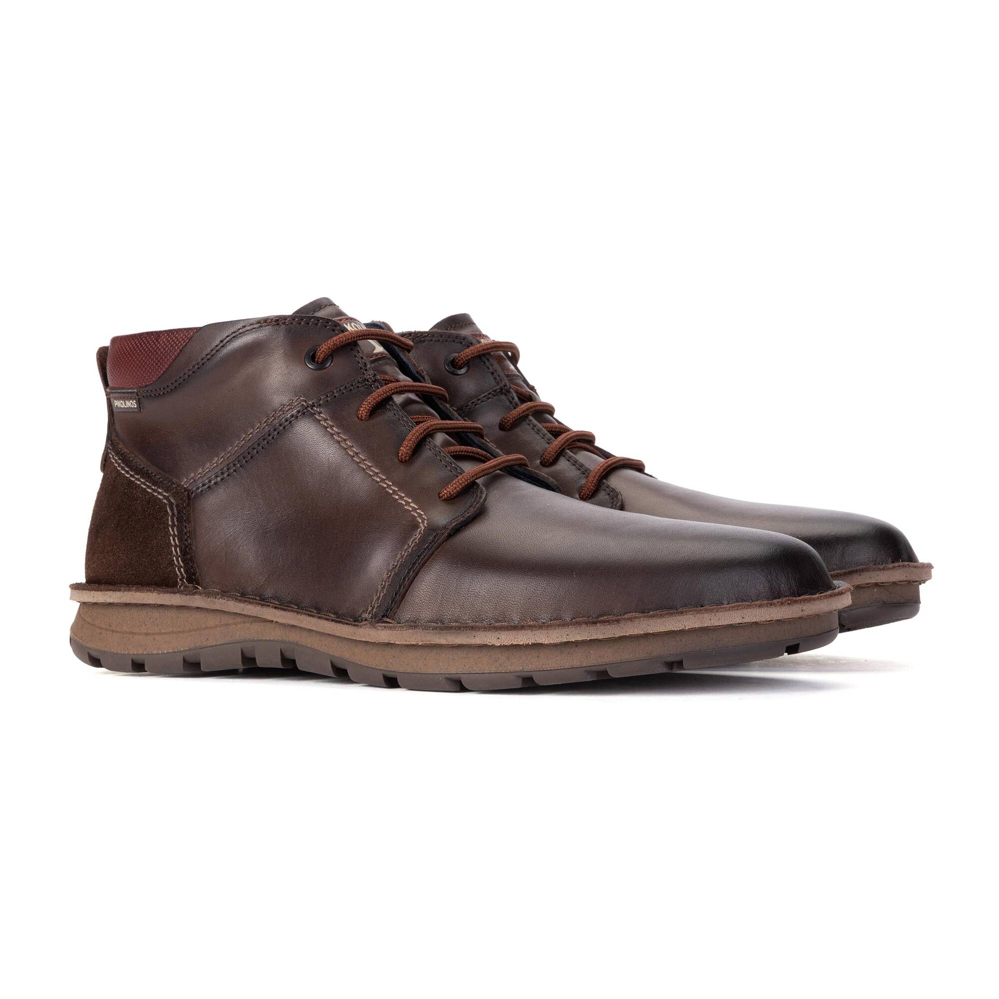 Pikolinos Baeza M2T-8066C1 Mens Brown Leather Lace Up Ankle Boots, alternate product view 2.