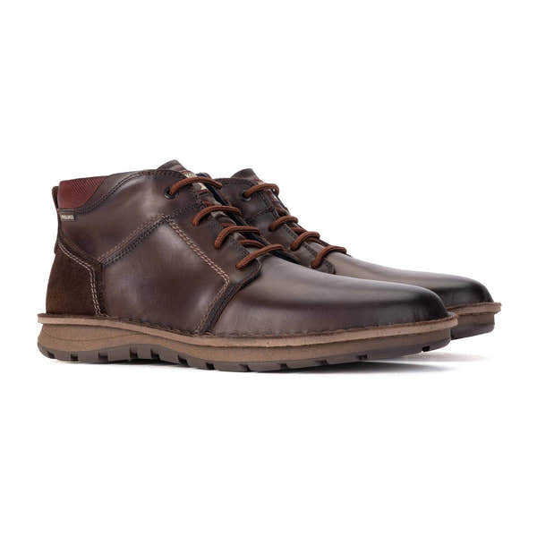 Pikolinos Baeza M2T-8066C1 Mens Brown Leather Lace Up Ankle Boots, alternate product view 2.