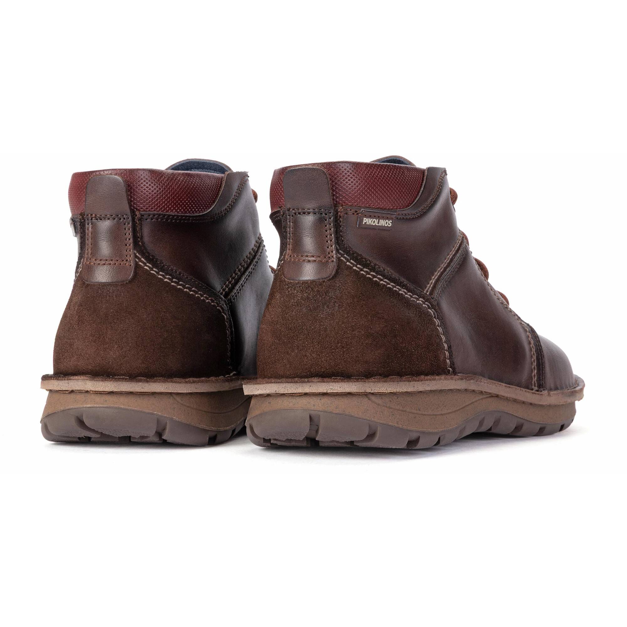 Pikolinos Baeza M2T-8066C1 Mens Brown Leather Lace Up Ankle Boots, alternate product view 3.