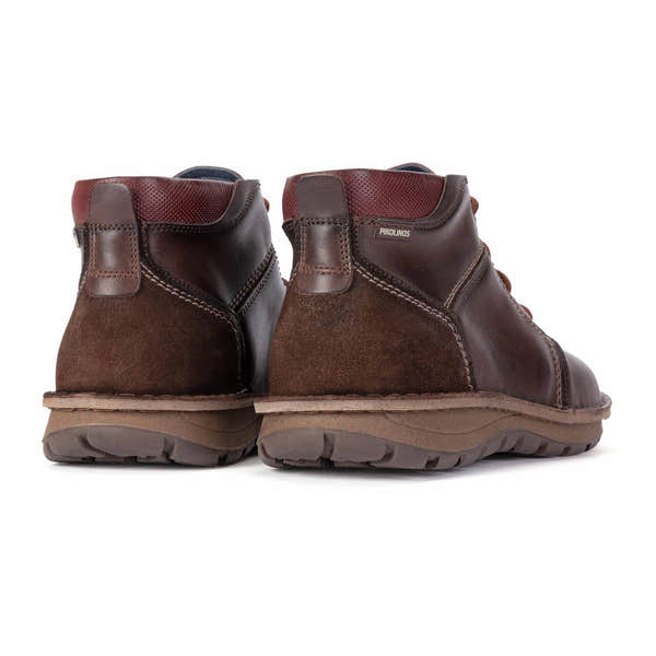 Pikolinos Baeza M2T-8066C1 Mens Brown Leather Lace Up Ankle Boots, alternate product view 3.