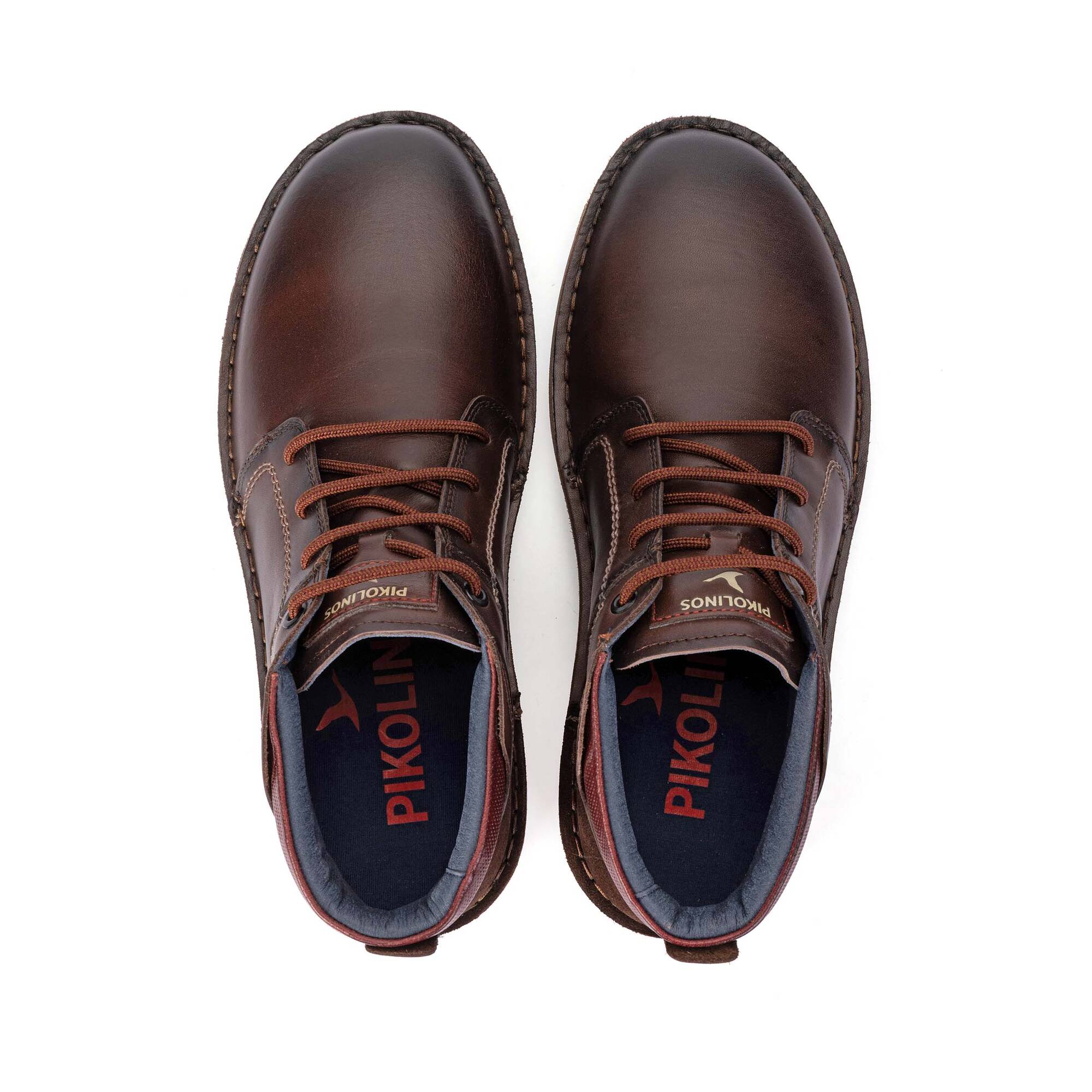 Pikolinos Baeza M2T-8066C1 Mens Brown Leather Lace Up Ankle Boots, alternate product view 6.
