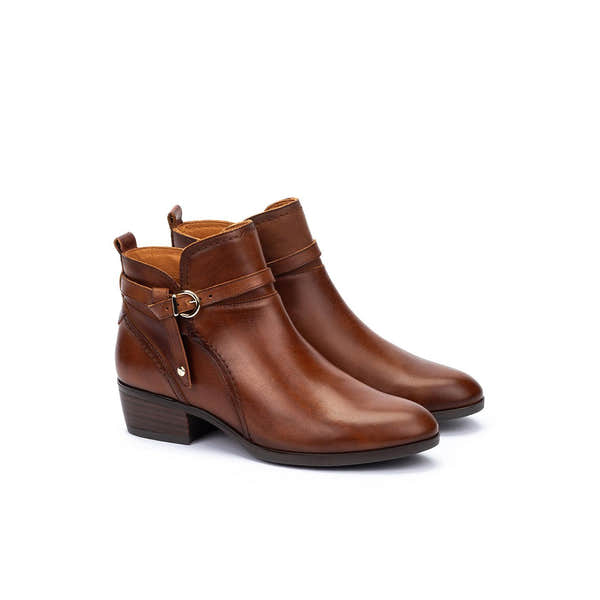 Pikolinos Daroca W1U-8901C1 Ladies Chocolate Brown Leather Side Zip Heeled Ankle Boots, alternate product view 2.