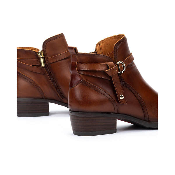Pikolinos Daroca W1U-8901C1 Ladies Chocolate Brown Leather Side Zip Heeled Ankle Boots, alternate product view 4.