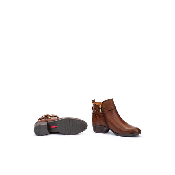 Pikolinos Daroca W1U-8901C1 Ladies Chocolate Brown Leather Side Zip Heeled Ankle Boots, alternate product view 5.