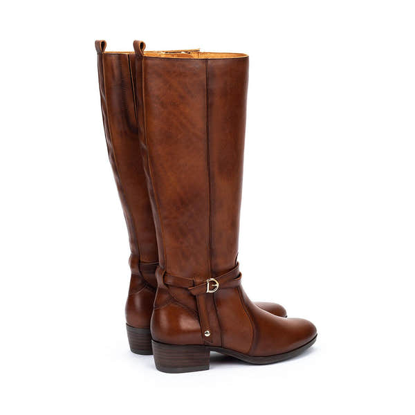 Pikolinos Daroca W1U-9764 Ladies Chocolate Brown Leather Side Zip Heeled Knee High Boots, alternate product view 3.