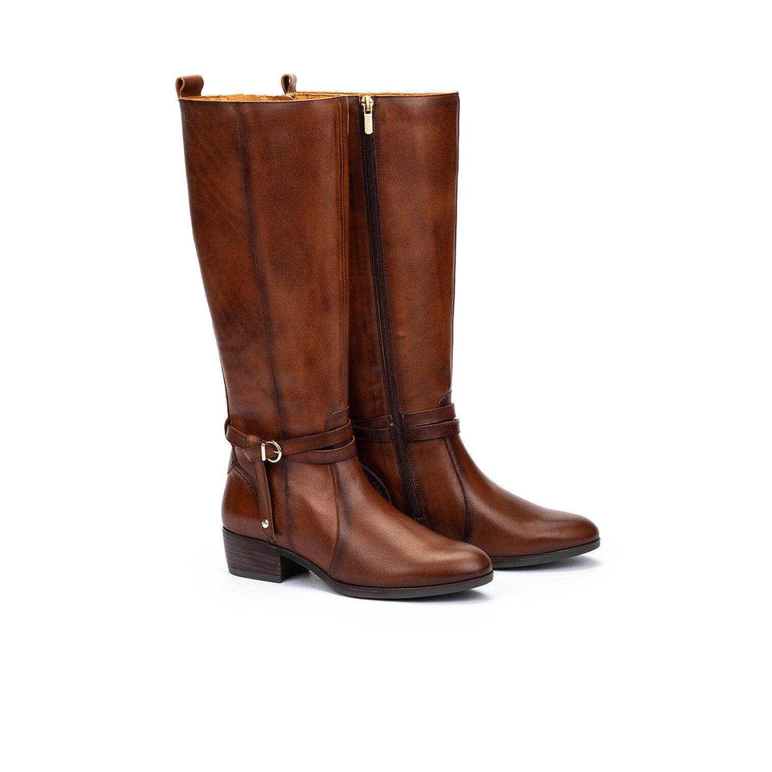 Pikolinos Daroca W1U-9764 Ladies Chocolate Brown Leather Side Zip Heeled Knee High Boots, alternate product view 6.