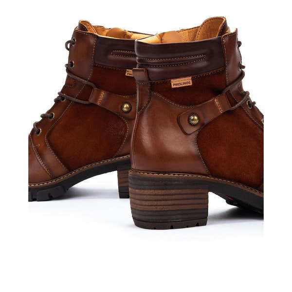 Pikolinos San Sebastia W1T-8979C1 Ladies Chocolate Brown Leather Zip & Lace Heeled Ankle Boots, alternate product view 4.
