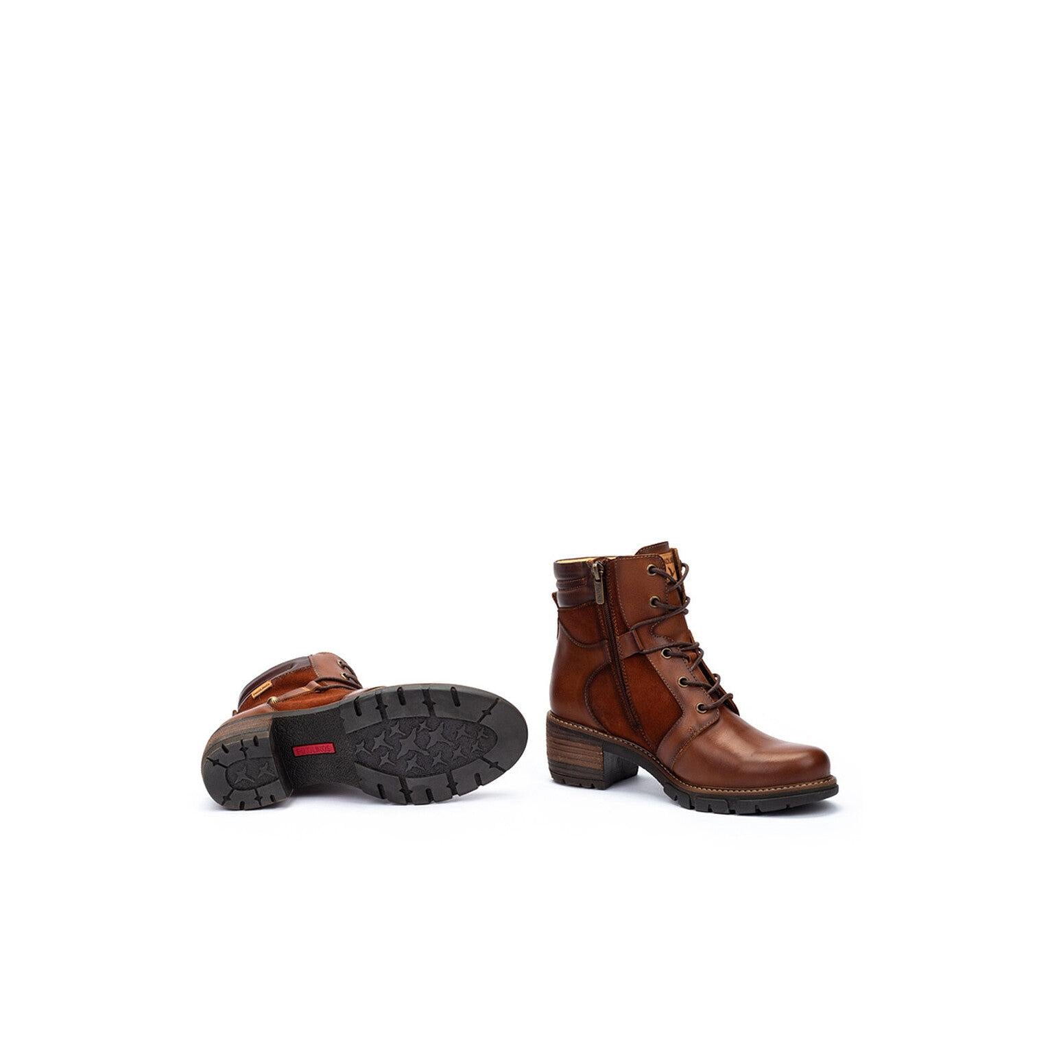 Pikolinos San Sebastia W1T-8979C1 Ladies Chocolate Brown Leather Zip & Lace Heeled Ankle Boots, alternate product view 5.