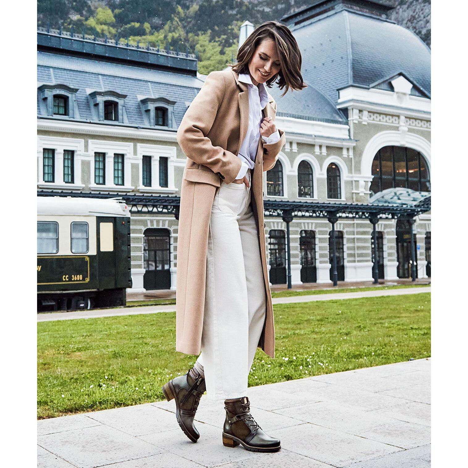 Pikolinos San Sebastia W1T-8979C1 Ladies Forest Green Leather Zip & Lace Heeled Ankle Boots, alternate product view 8.