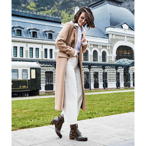 Pikolinos San Sebastia W1T-8979C1 Ladies Forest Green Leather Zip & Lace Heeled Ankle Boots, alternate product view 8.
