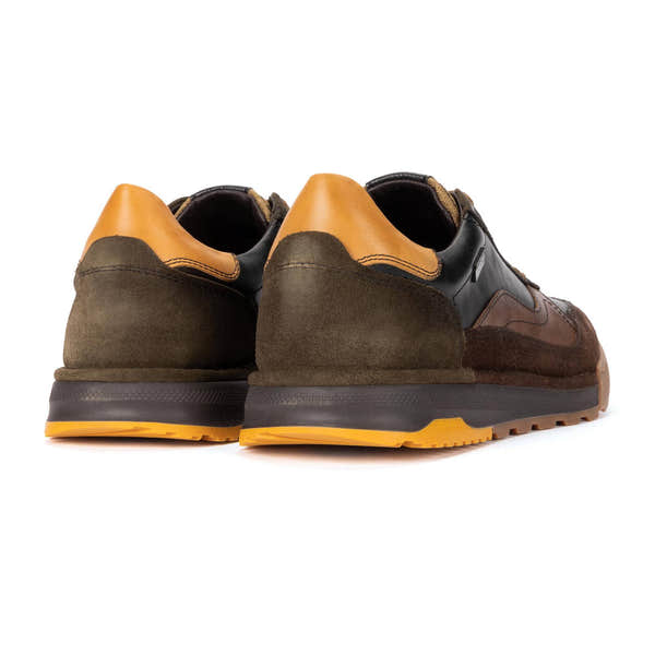 Pikolinos Teide M3W-6015C1 Mens Black Leather Lace Up Trainers, alternate product view 3.