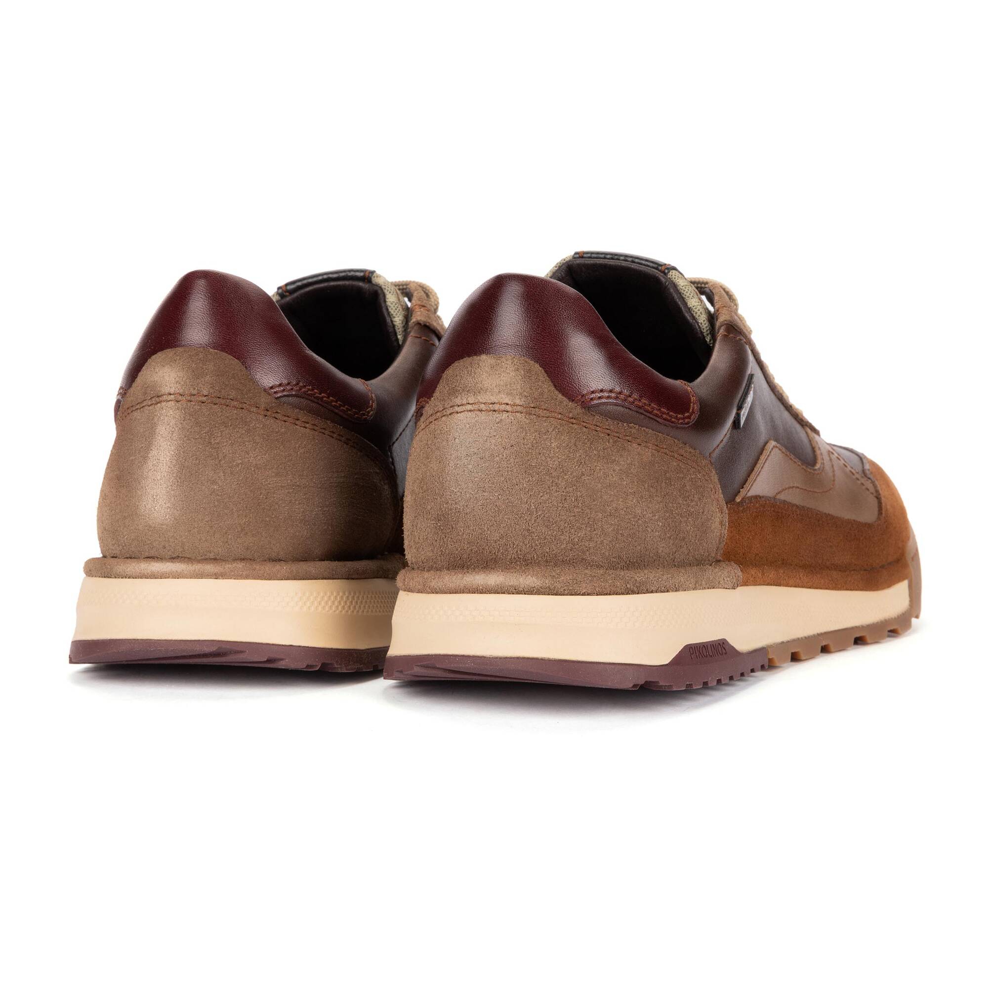 Pikolinos Teide M3W-6015C1 Mens Brown Leather Lace Up Trainers, alternate product view 3.